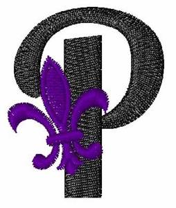 Picture of Fleur-De-Lis-Font P Machine Embroidery Design