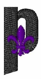 Picture of Fleur-De-Lis-Font p Machine Embroidery Design