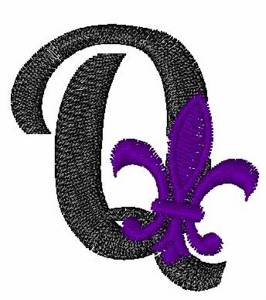 Picture of Fleur-De-Lis-Font Q Machine Embroidery Design