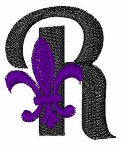 Picture of Fleur-De-Lis-Font R Machine Embroidery Design