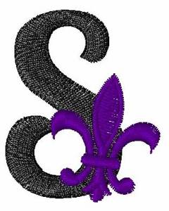 Picture of Fleur-De-Lis-Font S Machine Embroidery Design