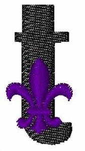 Picture of Fleur-De-Lis-Font t Machine Embroidery Design