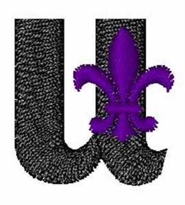 Picture of Fleur-De-Lis-Font u Machine Embroidery Design