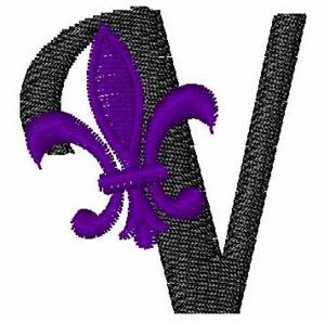 Picture of Fleur-De-Lis-Font V Machine Embroidery Design