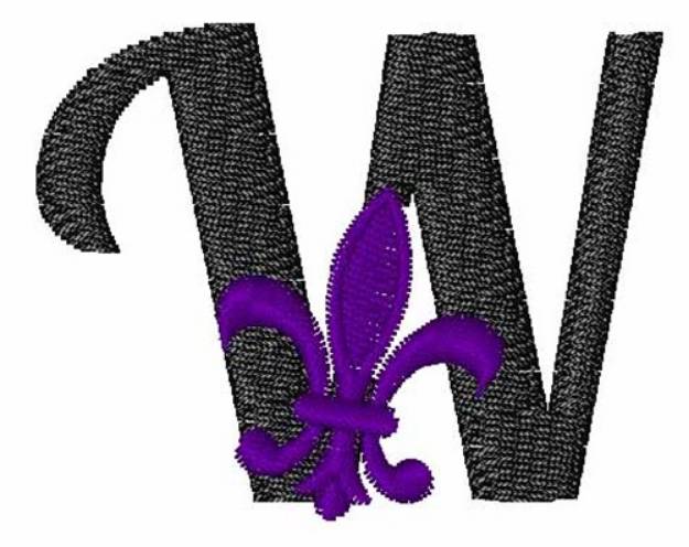 Picture of Fleur-De-Lis-Font W Machine Embroidery Design