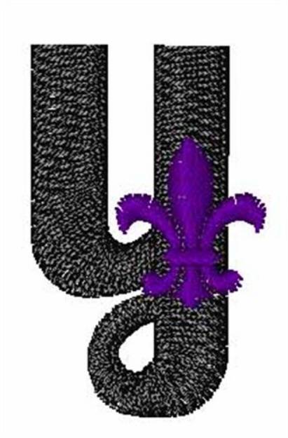 Picture of Fleur-De-Lis-Font y Machine Embroidery Design