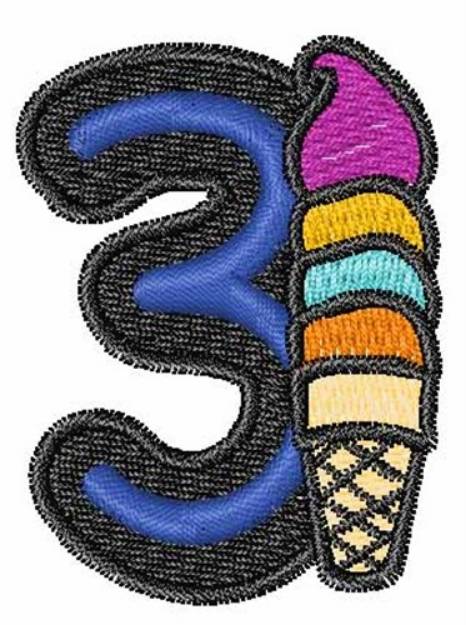 Picture of Ice-Cream-Font 3 Machine Embroidery Design