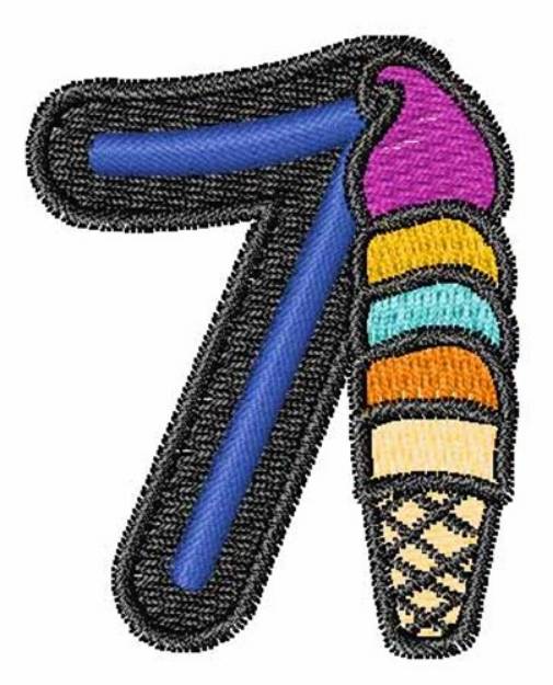 Picture of Ice-Cream-Font 7 Machine Embroidery Design