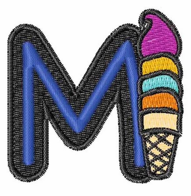 Picture of Ice-Cream-Font M Machine Embroidery Design