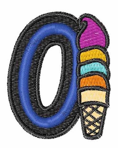 Picture of Ice-Cream-Font O Machine Embroidery Design