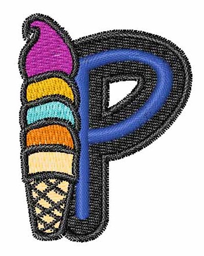 Ice-Cream-Font P Machine Embroidery Design