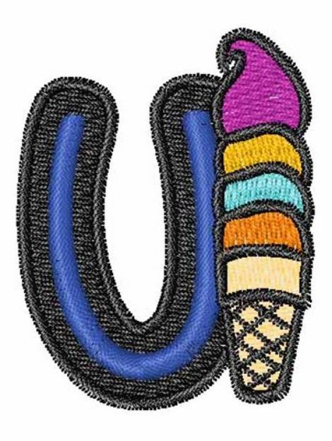 Picture of Ice-Cream-Font U Machine Embroidery Design