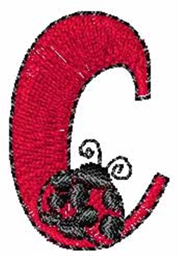 LadyBug-Font C Machine Embroidery Design