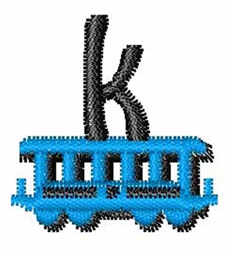 Train-Font k Machine Embroidery Design