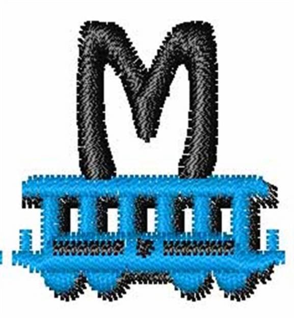 Picture of Train-Font M Machine Embroidery Design