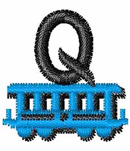 Train-Font Q Machine Embroidery Design