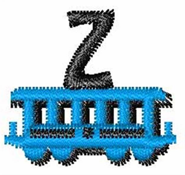 Picture of Train-Font z Machine Embroidery Design