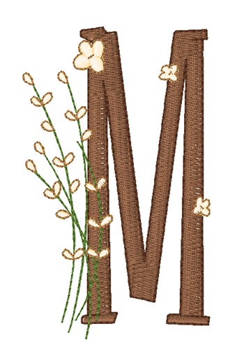 Pink Flowers M Machine Embroidery Design