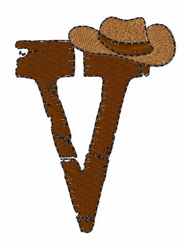 Cowboy Western V Machine Embroidery Design