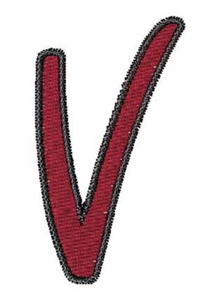 Picture of Curvy Handwriting V Machine Embroidery Design