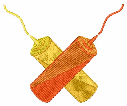 Ketchup & Mustard Machine Embroidery Design