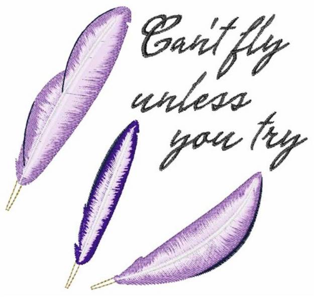 Picture of Cant Fly Machine Embroidery Design