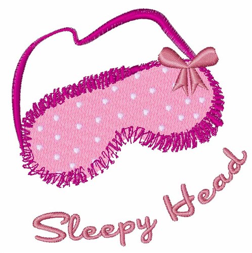 Sleepy Head Machine Embroidery Design