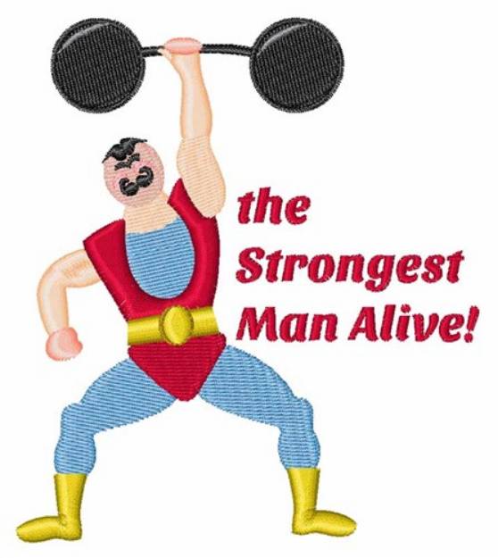 Picture of Strongest Man Machine Embroidery Design