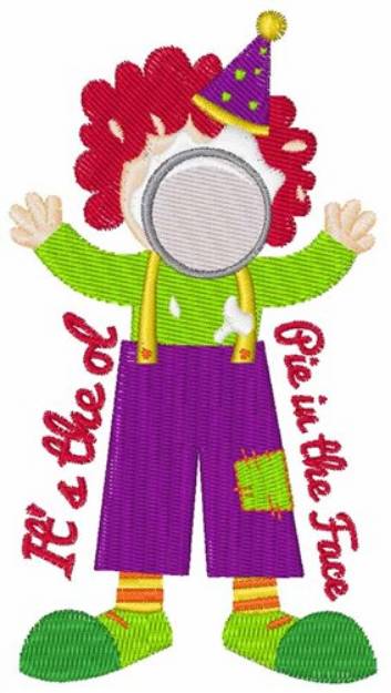 Picture of Pie In Face Machine Embroidery Design