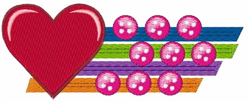 Heart & Buttons Machine Embroidery Design