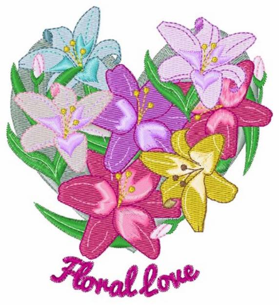 Picture of Floral Love Machine Embroidery Design