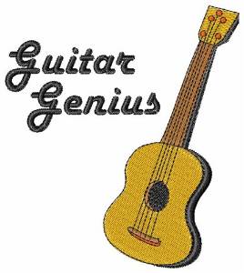 Picture of Guitar Genius Machine Embroidery Design