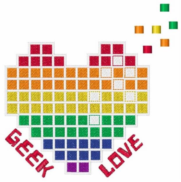 Picture of Geek Love Machine Embroidery Design