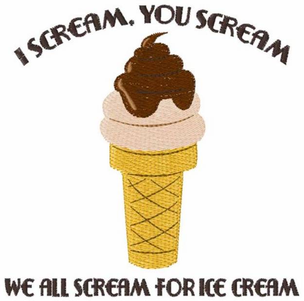 Picture of I Scream Machine Embroidery Design