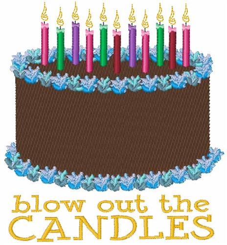 Blow Out Candles Machine Embroidery Design