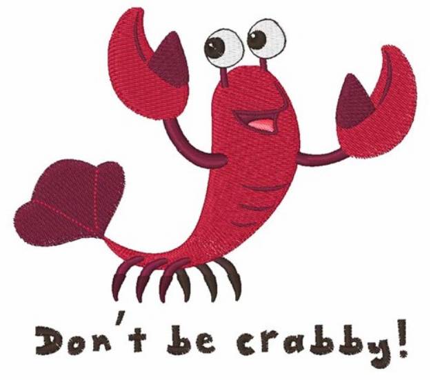 Picture of Dont Be Crabby Machine Embroidery Design