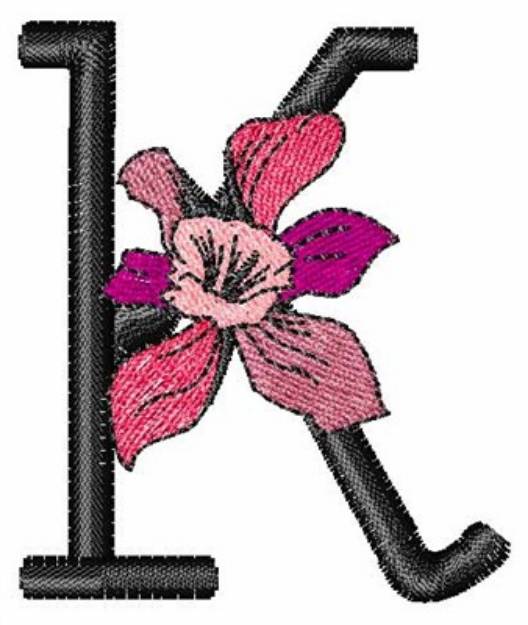 Picture of Iris Font K Machine Embroidery Design