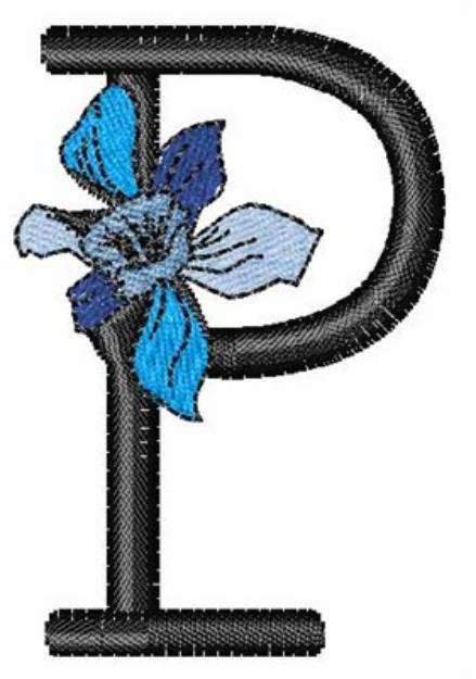 Picture of Iris Font P Machine Embroidery Design