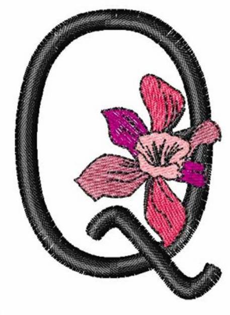 Picture of Iris Font Q Machine Embroidery Design