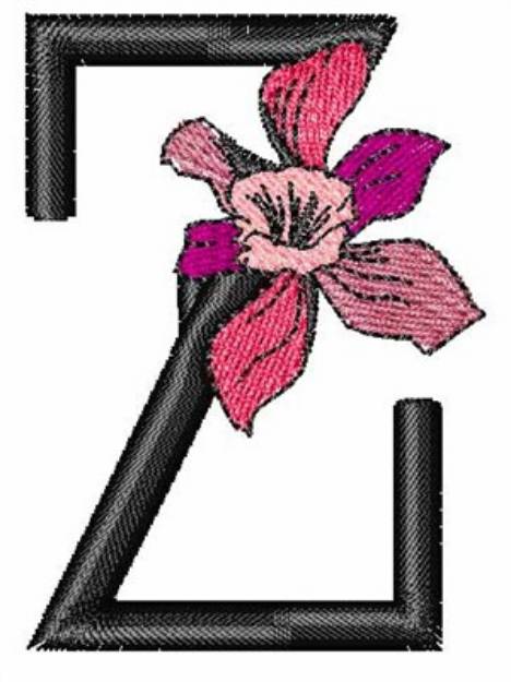 Picture of Iris Font Z Machine Embroidery Design