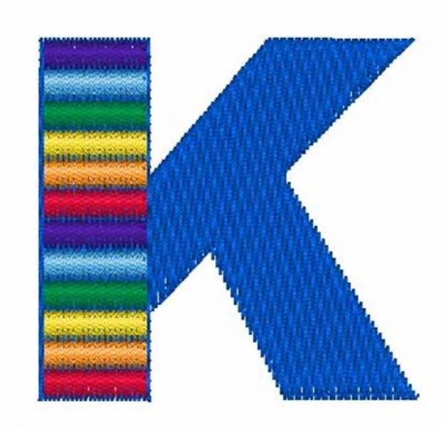 Picture of Xylophone Font K Machine Embroidery Design