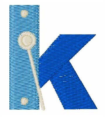 Xylophone Font k Machine Embroidery Design