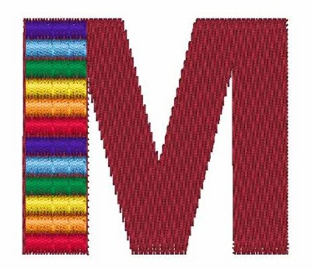 Picture of Xylophone Font M Machine Embroidery Design