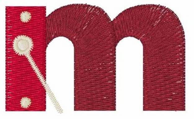 Picture of Xylophone Font m Machine Embroidery Design