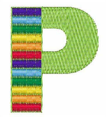 Xylophone Font P Machine Embroidery Design