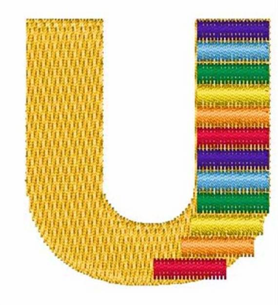 Picture of Xylophone Font U Machine Embroidery Design