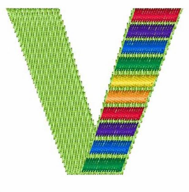 Picture of Xylophone Font V Machine Embroidery Design