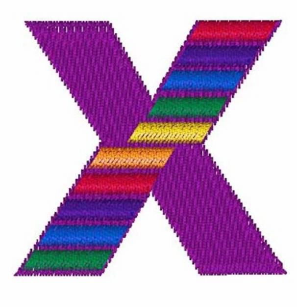 Picture of Xylophone Font X Machine Embroidery Design