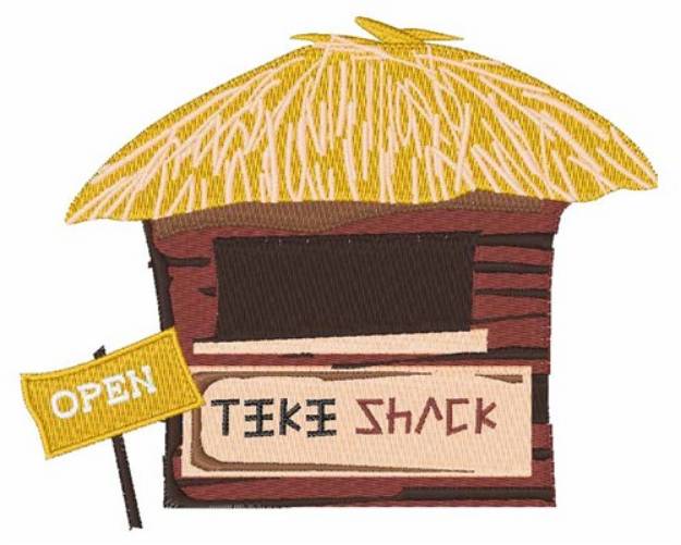 Picture of Tiki Shack Open Machine Embroidery Design