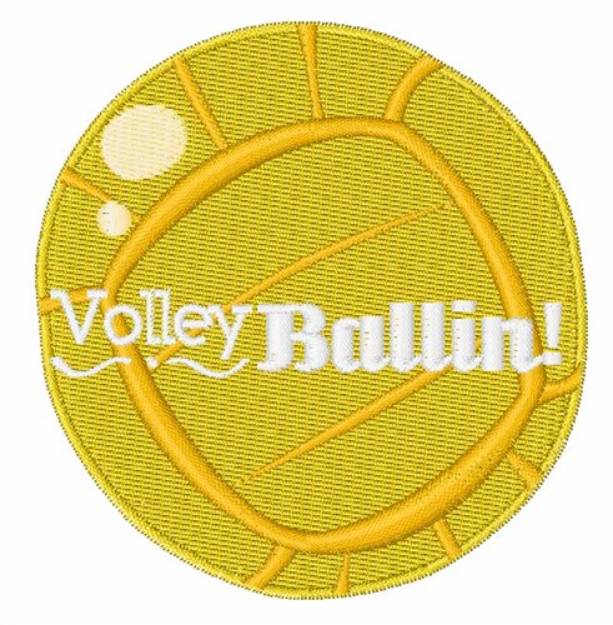 Picture of Volley Ballin Machine Embroidery Design